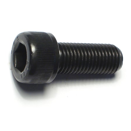 Midwest Fastener M10-1.25 Socket Head Cap Screw, Socket, Black Oxide Steel, 25 mm Length, 8 PK 78622